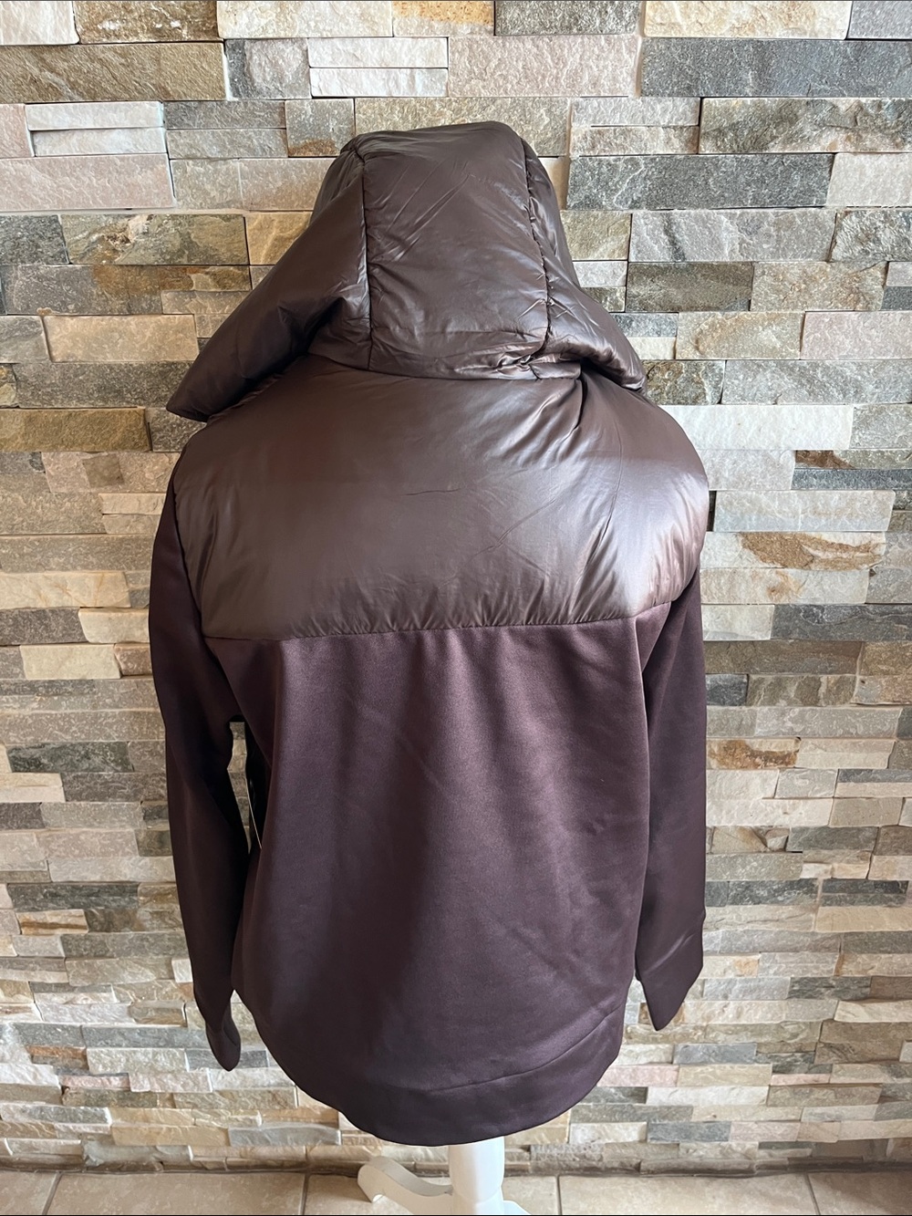 Avia Brown Puffer Hoodie Jacket - Picture 6 of 8